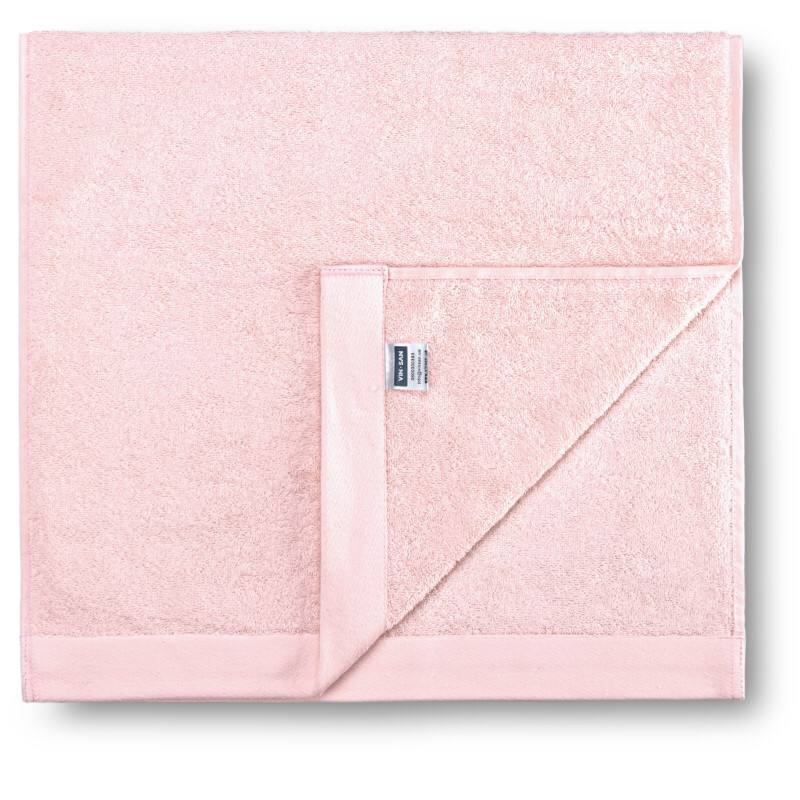 Рушник махровий персиковий ВІН САН 50х90 см 500г/м2 без бордюру_РУ006642